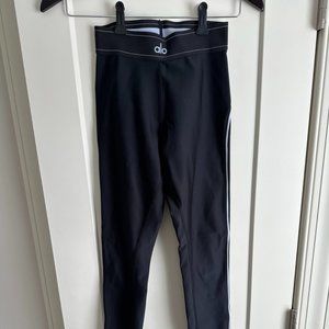alo Yoga black and silver sporty leggings - SMALL